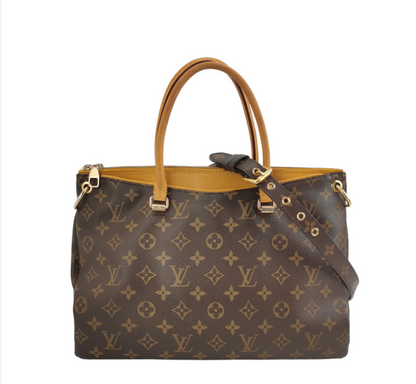 Louis Vuitton(LV)PALLAS Monogram GM 34cm 2013year brown 23060378320272