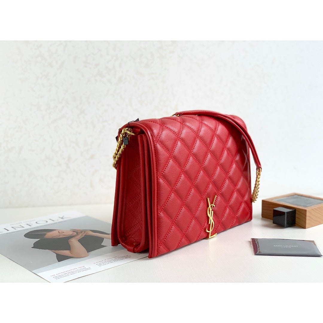 Yves Saint Laurent Becky Small Shoulder Bag Red