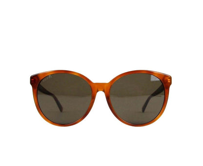 Gucci Women's  Mustard Acetate Round Sunglasses