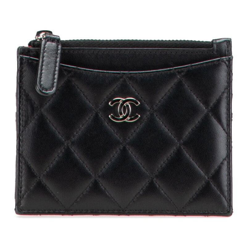 Chanel Coco Mark Matelasse Lambskin Coin Card Case