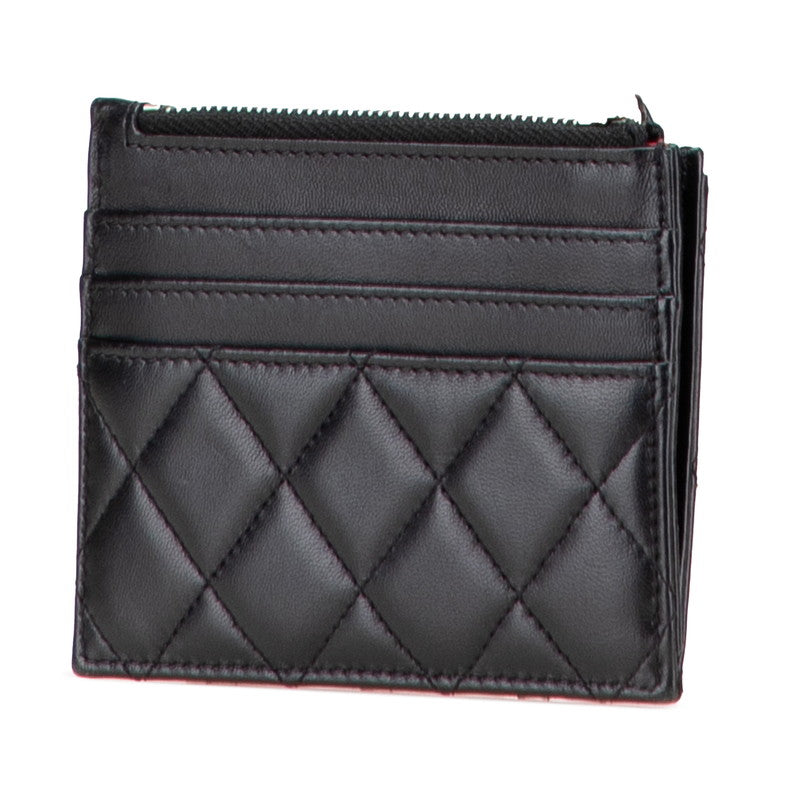 Chanel Coco Mark Matelasse Lambskin Coin Card Case