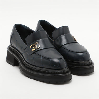Chanel Co.Mark 23A Leather  35C  Navy G45074 Matrasse Thick Bottom