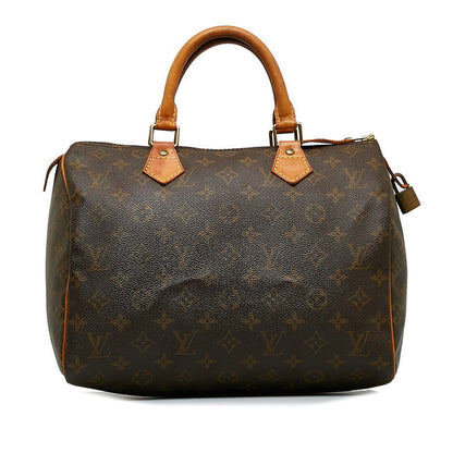Louis Vuitton Monogram Speed 30 Handbag Mini Boston Bag M41526 Brown PVC Leather Lady Louis Vuitton