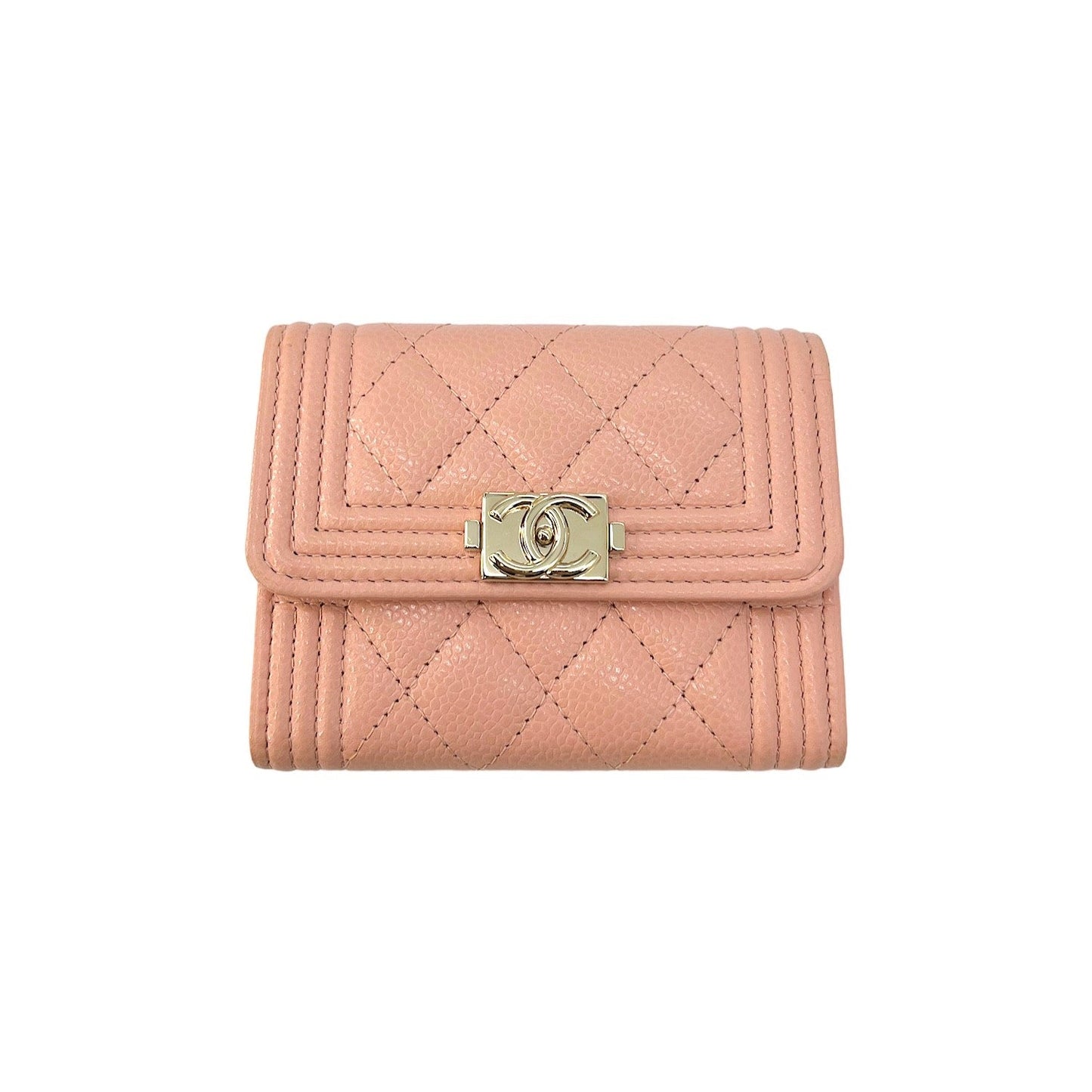 Chanel Boy Trifold Flap Compact Wallet