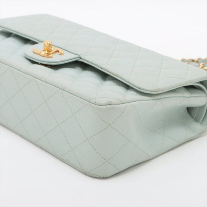Chanel Matrasse 25 Caviar S Double Flap Double Chain Bag Blue G  7th A01112