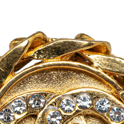 Chanel Vintage Coco Earring G  Line Stone  Chanel
