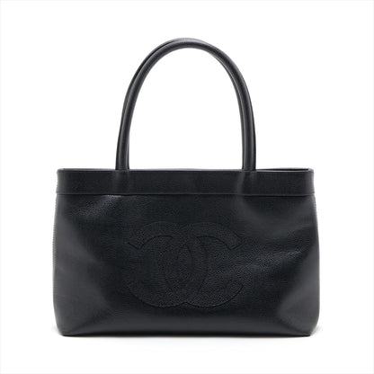Chanel Coco Caviar S Handbag Black Gold  9th