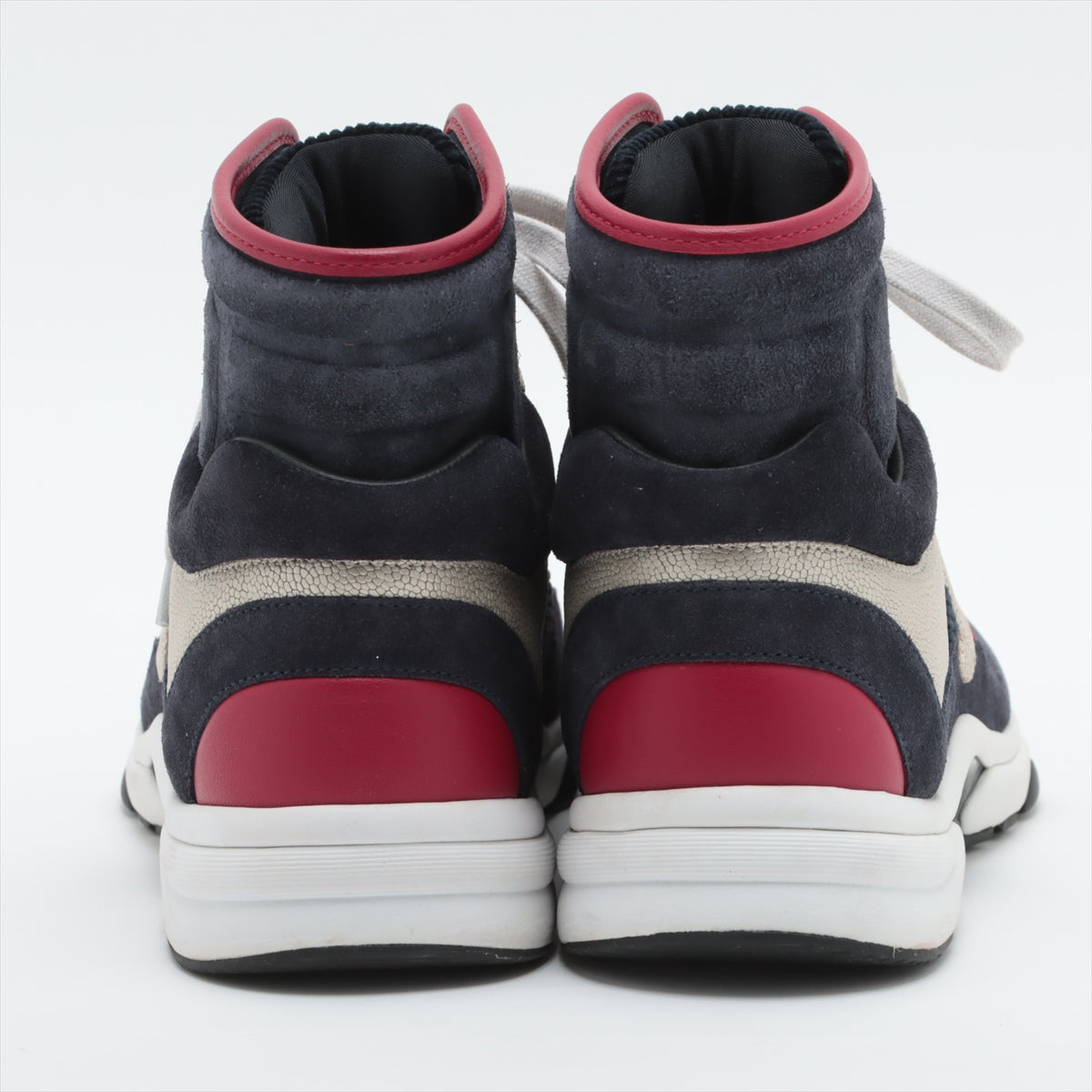 Chanel Coco Leather High-Cut Sneaker 37 1/2  Multicolor G34053