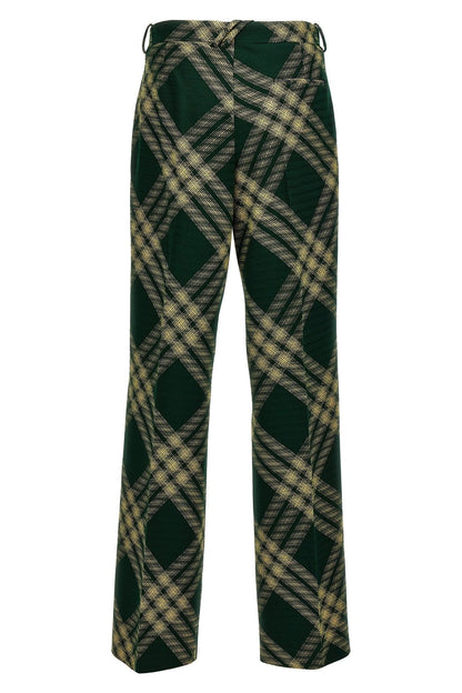 Burberry Men Check Wool Pants