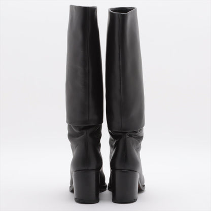 Chanel Coco Leather Long Boots 36  Black G27808 Lift