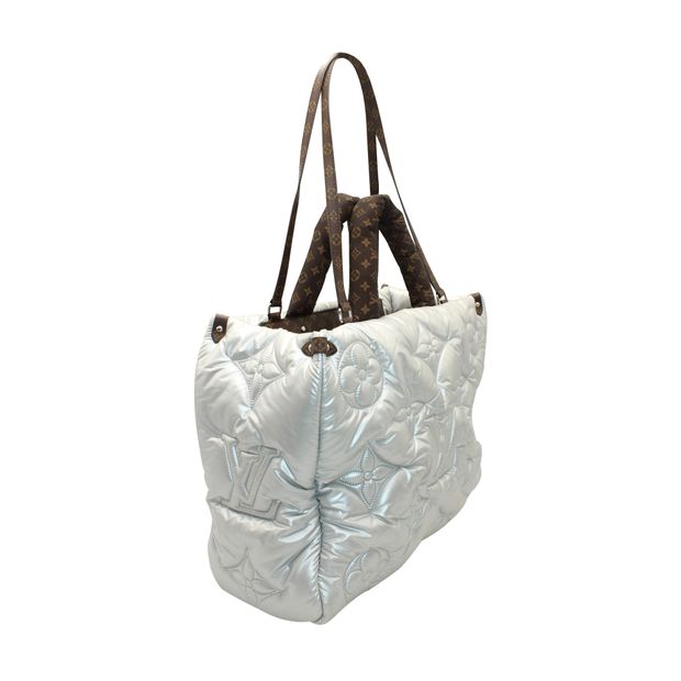 LOUIS VUITTON Silver Pillow Onthego Gm Tote Bag