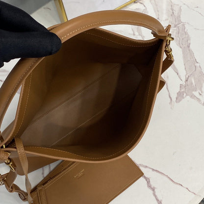 Yves Saint Laurent Shopping N/S In Supple Brown