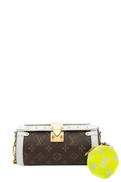 Louis Vuitton White & Brown Papillon Trunk Handbag