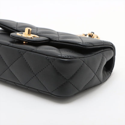 Chanel Mini Matrasse  2WAY Shoulder Bag Top Handle Black G Gold