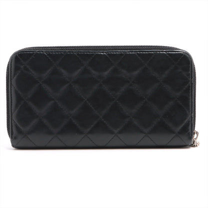 Chanel Combon Line in Round  Wallet Black Silver  13th Series Seal Coloring