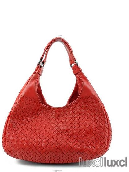 Luxury Bottega Veneta Intrecciato weaving Campana shoulder bag