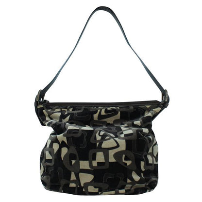 Celine Brown Print Velvet Shoulder Bag