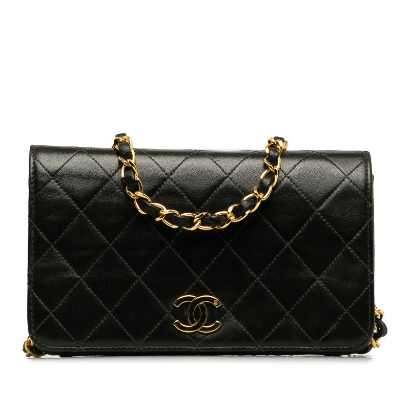 Chanel Mini Mattress Cocomark Full Flap Chain houlder Bag Black   CHANEL