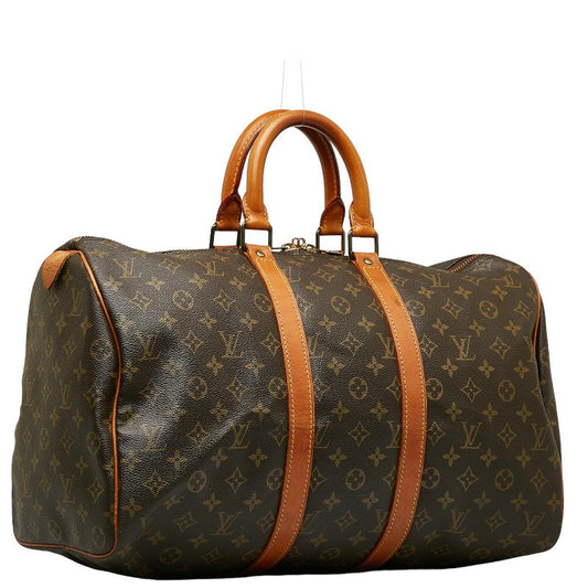 Louis Vuitton Monogram K-Polar 45 Boston Bag M41428 Brown PVC Leather  Louis Vuitton