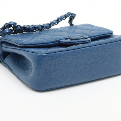 Chanel Matrasse Caviar S Chain Shoulder Bag Blue Silver Gold  29th