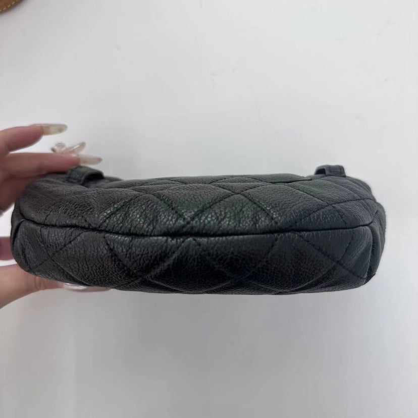 Chanel Belt Bag Black Caviar Leather Quilted x cm