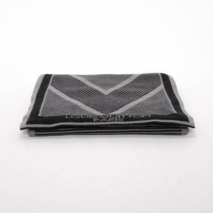 Louis Vuitton Black & Grey Cashmere America's Cup Scarf
