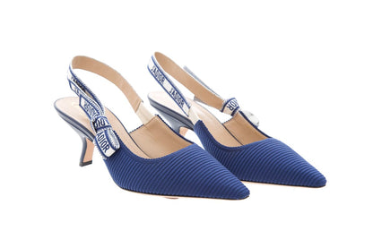 Dior Blue Jadior Slingback Heels SZ 38.5