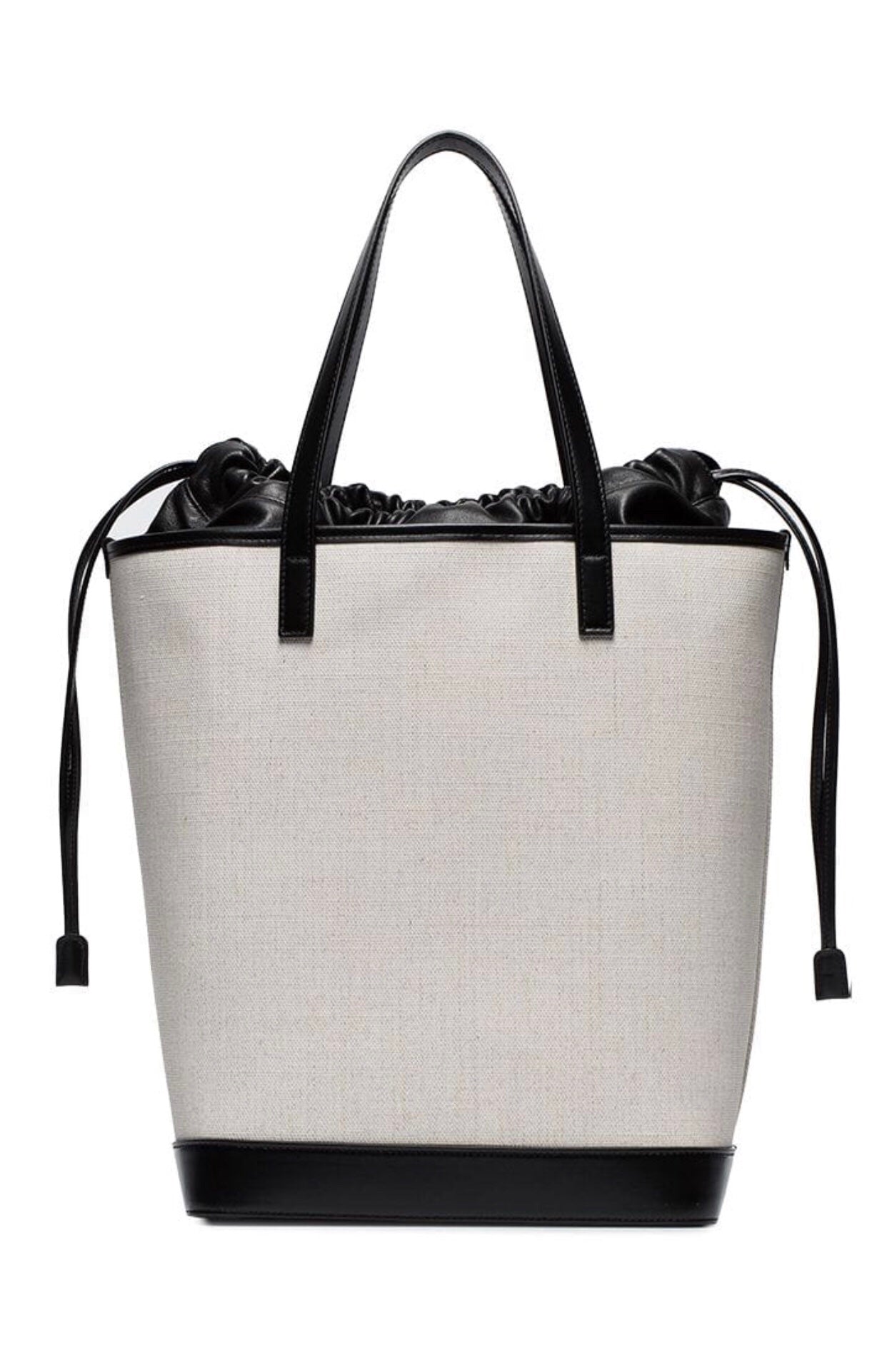 Yves Saint Laurent Teddy Medium Canvas Handle Bucket Tote Bag