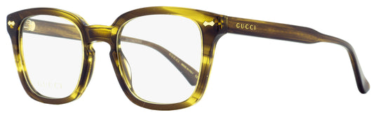 Gucci Unisex Rectangular Eyeglasses GG0184O 010 Brown Melange 50mm
