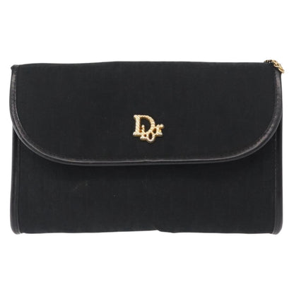 Christian Dior Vintage Trotter Shoulder Bag Canvas Black Canvas Shoulder Bag Bag ()