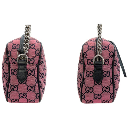 Gucci GG Canvas Small Marmont Matelassé Crossbody Bag