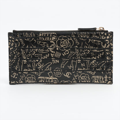 Chanel 2.55 Crocodile Press Coin Case Black Gold  28th