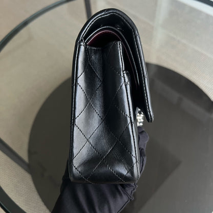 Balance of Quilted Lambskin Black Silver Hardware Series 13