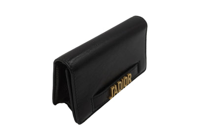 Jadior Clutch on Chain Leather Black