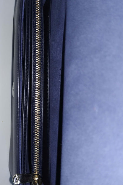 Lady  Animal Clutch on Chain Navy Pink