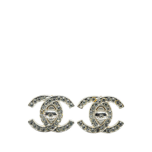 Chanel Metal Coco Mark Turnlock Earrings 96A