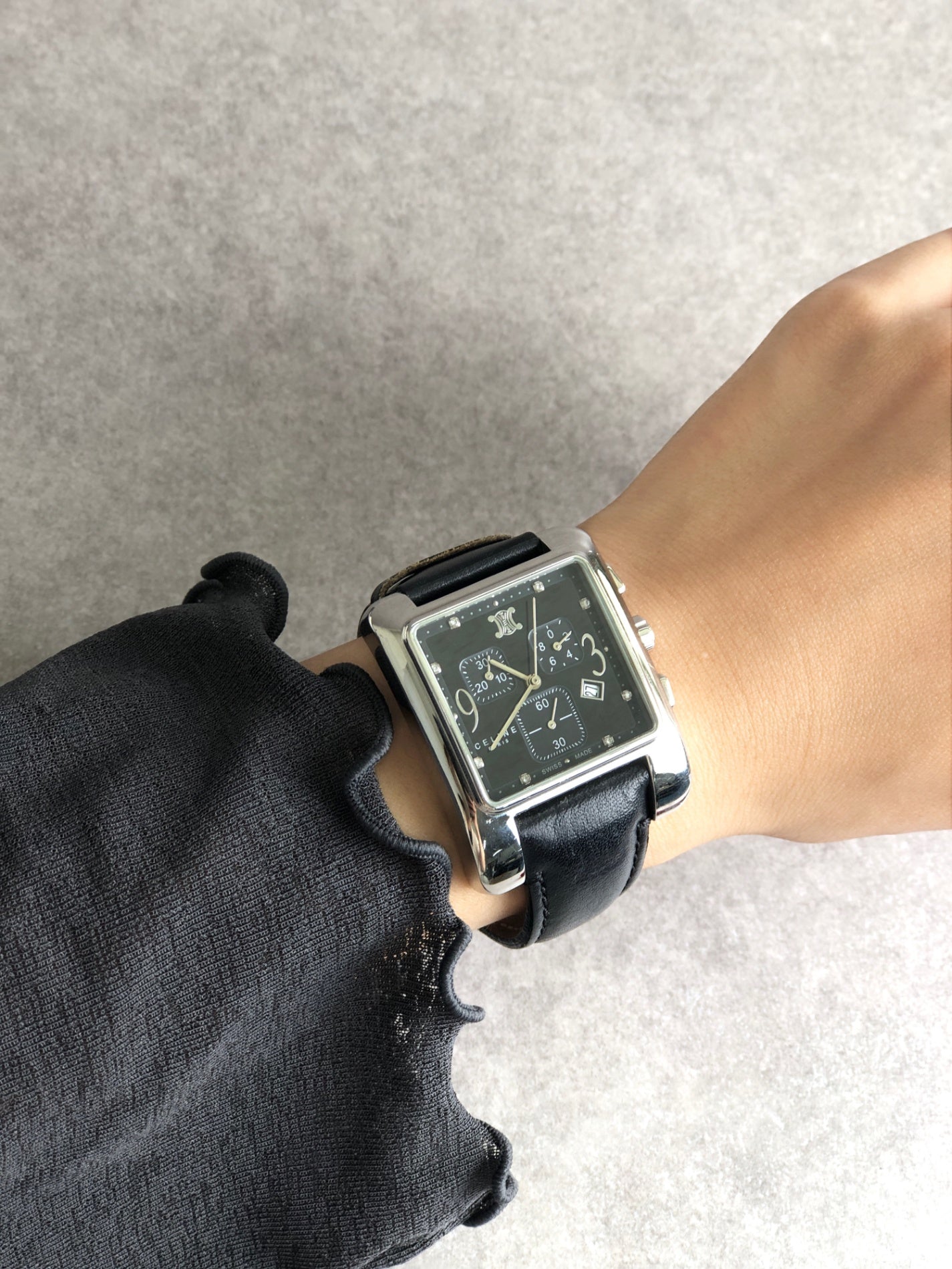 CELINE  Quartz Watch Black Vintage yvw3tu