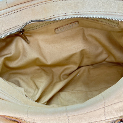 Vintage Chocolate Bar Boston Cream Shoulder Bag in Calfskin, Silver hardware
