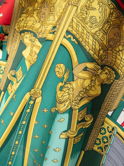 Vue du Carosse de la Galère La Réale Silk Scarf