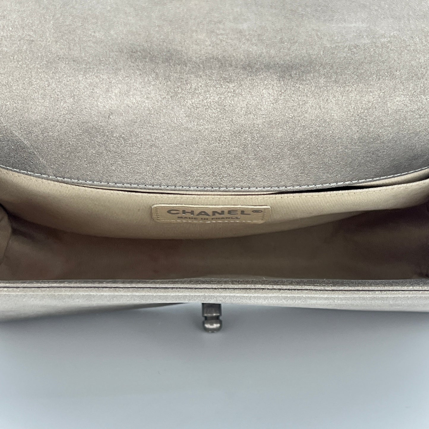 Boy  medium Crossbody bag in Calfskin, Ruthenium Hardware