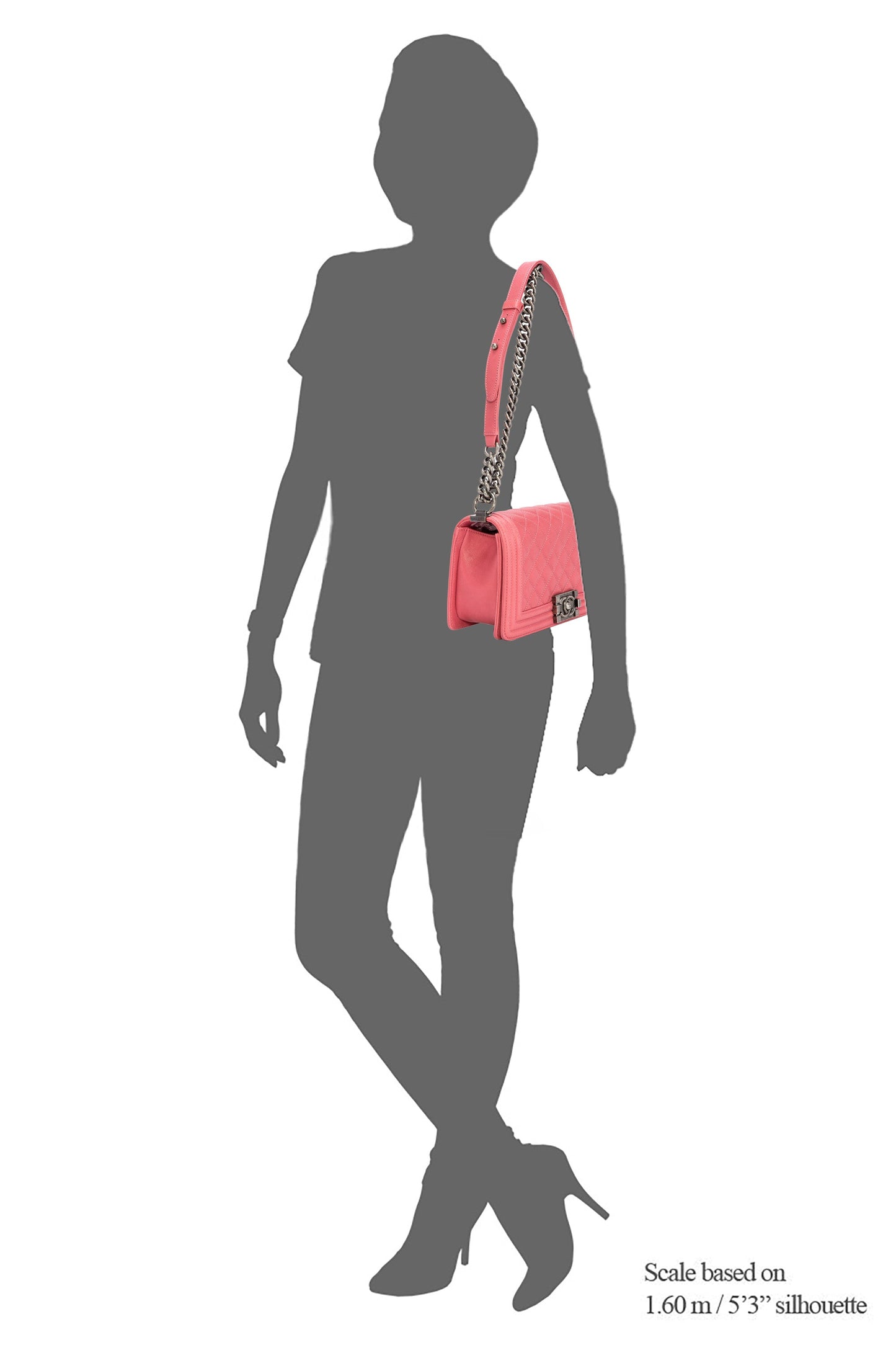 Boy Medium Pink Shoulder Bag in,  hardware