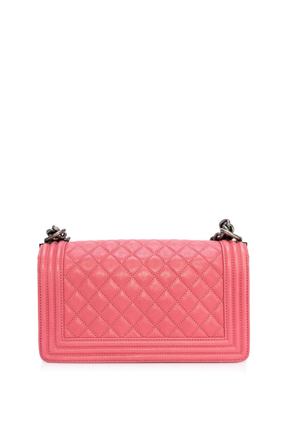 Boy Medium Pink Shoulder Bag in,  hardware