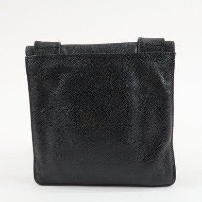 CHANEL COCO Mark Caviarskin Shoulder Bag Crossbody Bag Black
