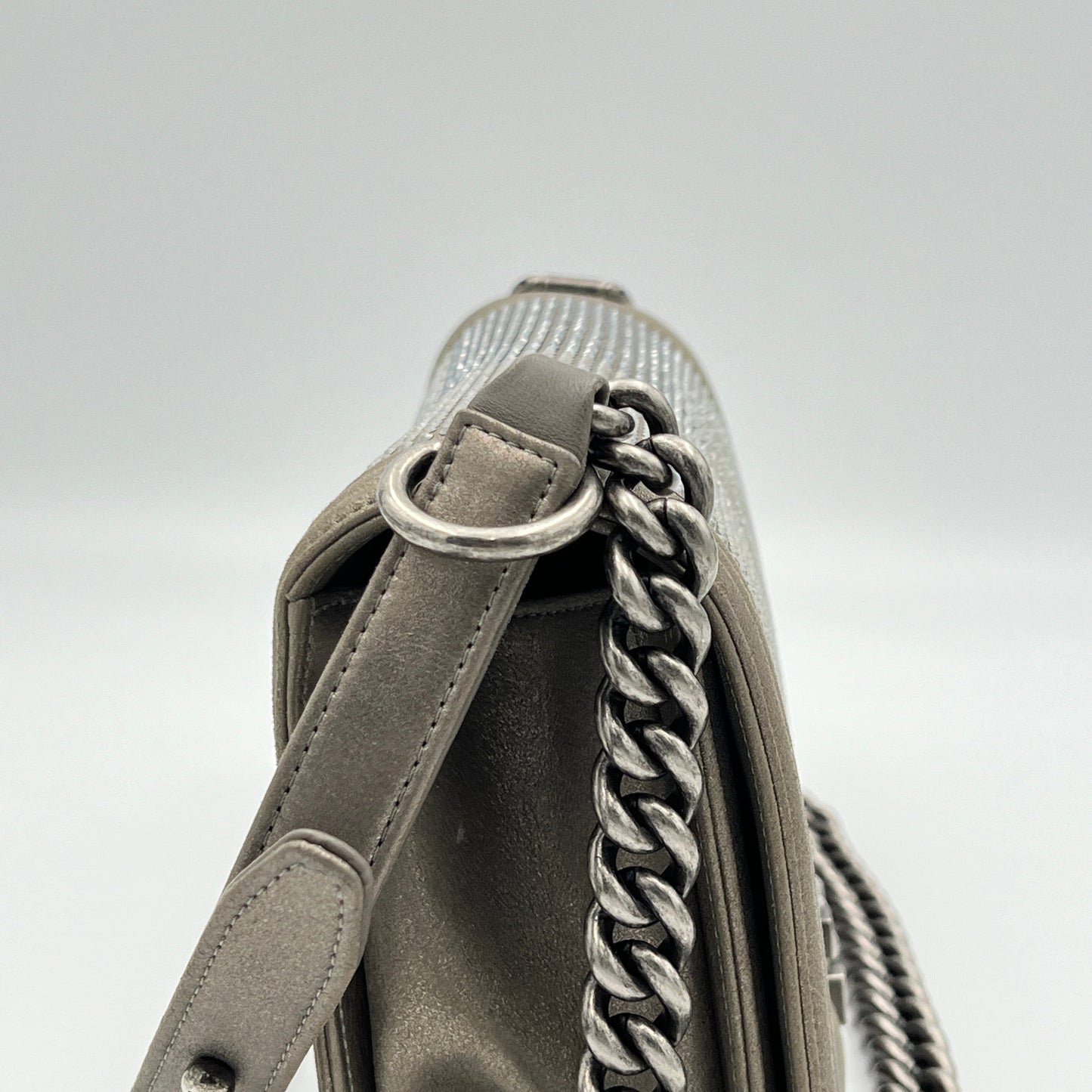 Boy  medium Crossbody bag in Calfskin, Ruthenium Hardware