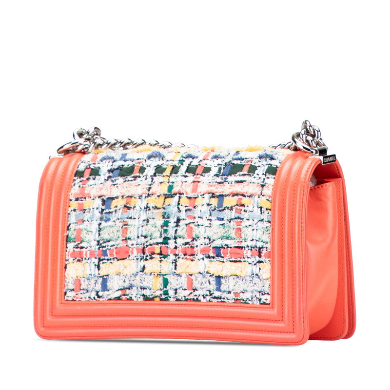 Chanel Boy Chanel Tweed Leather Shoulder Bag
