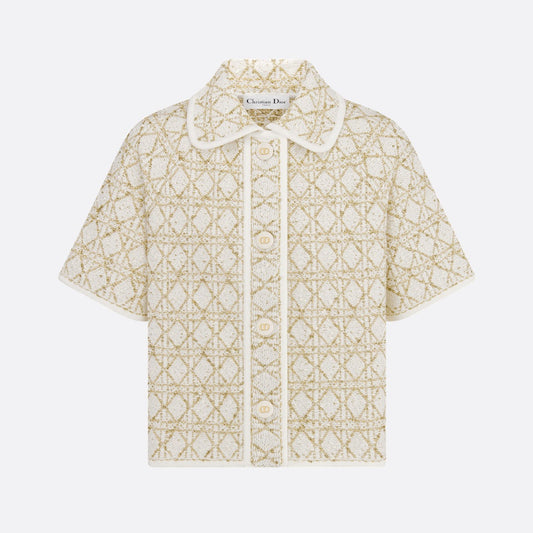 Dior Or Short-Sleeved Cannage Jacket