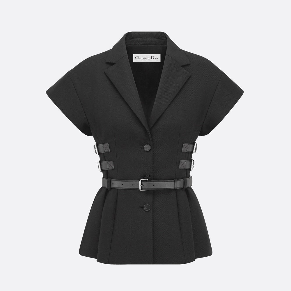 Short-Sleeved Belted Jacket
