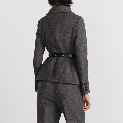 Belted Jacket with Removable Scarf