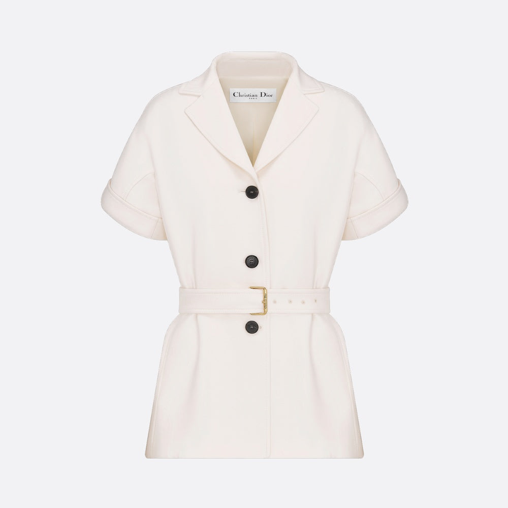 Short-Sleeved Belted Jacket