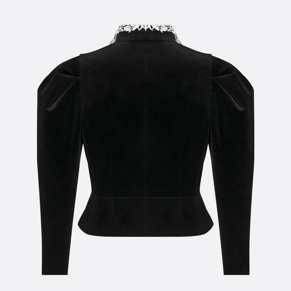 Fitted Jacket with Puff Sleeves